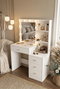 Hanah Home Monroe - MO2-W Mesa de Maquillaje Blanca